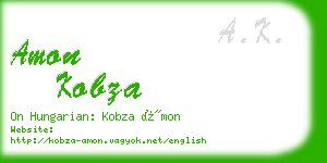 amon kobza business card